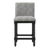 OSP Home Furnishings ELIZA 26" Spindle Counter Stool  Graphite / Black