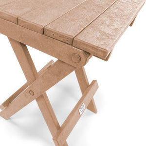 English Elm Riverstone Recycled Hdpe Folding Outdoor Bistro Table Weatherproof Patio Balcony Teak B2745P409700