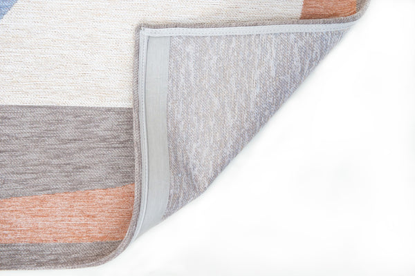 Louis de Pootere Gallery Shapes 100% PET Poly Mechanically Woven Jacquard Flatweave Abstract Rug Secret 7'10"