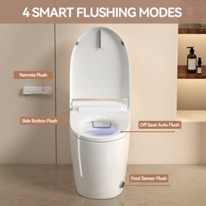 English Elm Unique Smart One Piece Toilet Bidet Combo with Auto Lid Warm Air Dryer Heated Seat W3133P476384