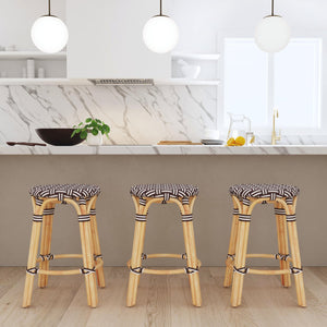 Butler Specialty Tobias Rattan Round Counter Stool – Durable, Stylish, And Lightweight For Your Dining Or Office Space Burgundy Rattan,Polyurethane Synthetic (Pe) Rattan 9371466-butler