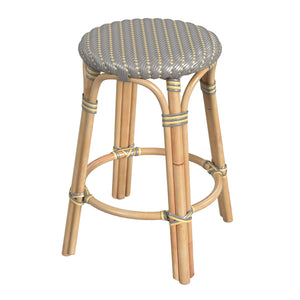 Butler Specialty Tobias Rattan Round Counter Stool – Durable, Stylish, And Lightweight For Your Dining Or Office Space Yellow Rattan,Polyurethane Synthetic (Pe) Rattan 9371468-butler