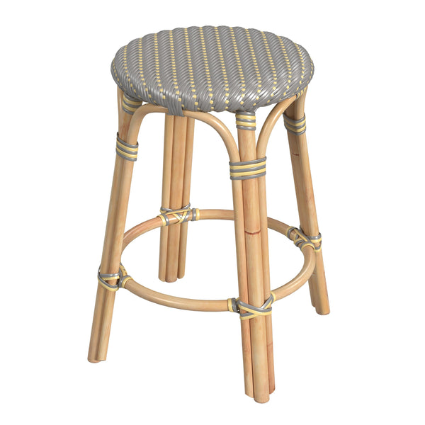 Butler Specialty Tobias Rattan Round Counter Stool – Durable, Stylish, And Lightweight For Your Dining Or Office Space Yellow Rattan,Polyurethane Synthetic (Pe) Rattan 9371468-butler