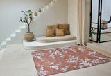 Louis de Pootere Sakura Sakura 100% PET Poly Mechanically Woven Jacquard Flatweave Traditional / Oriental Rug Copper Pink 4'7" x 6'7"