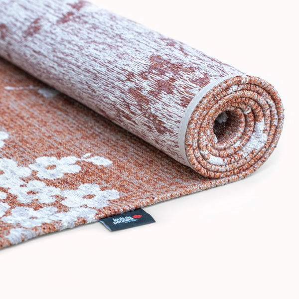Louis de Poortere Sakura Floral Area Rug Transitional Cherry Blossom Design for Living Room or Bedroom Copper Pink 7'9 x 11'2 120107