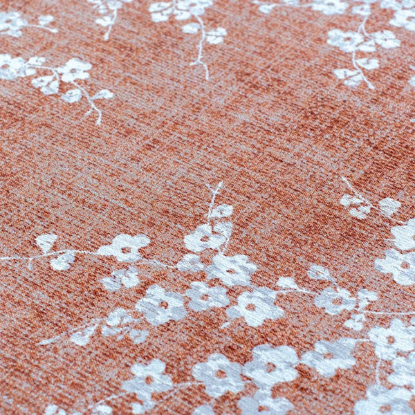Louis de Poortere Sakura Floral Area Rug Transitional Cherry Blossom Design for Living Room or Bedroom Copper Pink 7'9 x 11'2 120107