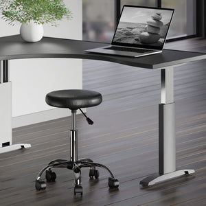 Winsome Wood Clark Adjustable Swivel Stool With Cushioned Faux Leather Seat & Chrome Base - Perfect For Any Space! Black ,Metal Polyurethane ,Metal 93720-winsome-wood