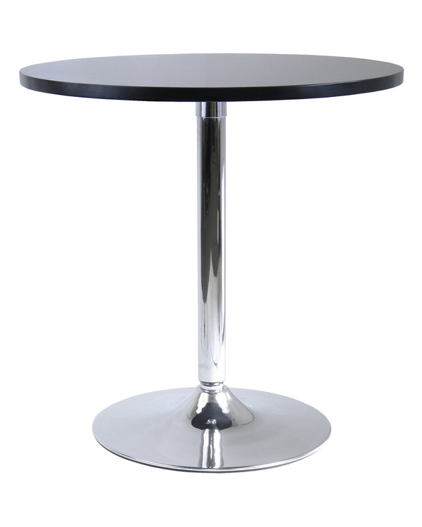 Winsome Wood Spectrum 29" Round Dining Table - Modern Black & Chrome Design For Stylish Spaces & Gatherings Black ,Metal Composite Wood ,Metal 93729-winsome-wood