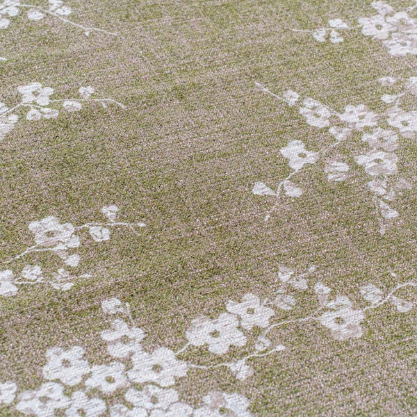 Louis de Poortere Sakura Floral Area Rug Transitional Cherry Blossom Design for Living Room or Bedroom Wet Garden 7'9 x 11'2 120109