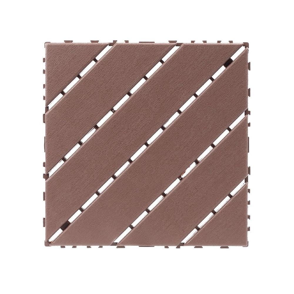 English Elm Plastic Snap Together Polypropylene Deck Tiles Waterproof 44 Sq Ft Patio Pool Cover W3022P251843