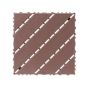 English Elm Plastic Snap Together Polypropylene Deck Tiles Waterproof 44 Sq Ft Patio Pool Cover W3022P251843