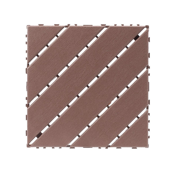 English Elm Plastic Snap Together Polypropylene Deck Tiles Waterproof 44 Sq Ft Patio Pool Cover W3022P251843