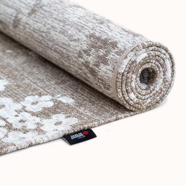 Louis de Poortere Sakura Floral Area Rug Transitional Cherry Blossom Design for Living Room or Bedroom Morning Mist 7'9 x 11'2 120111