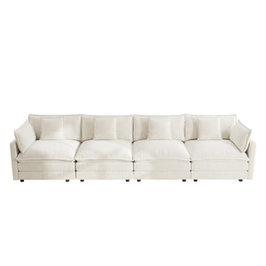 English Elm Free Combination Modular Sectional Sofa Chenille Upholstered 4 Seat Living Room W714S00562