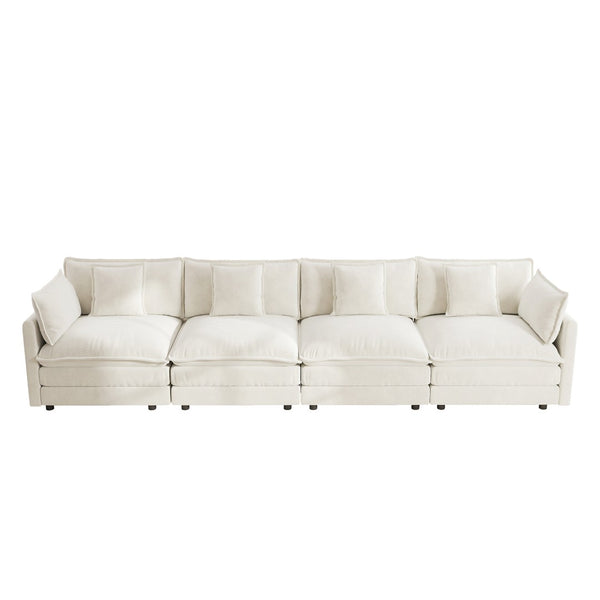 English Elm Free Combination Modular Sectional Sofa Chenille Upholstered 4 Seat Living Room W714S00562