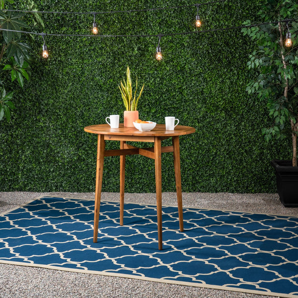 English Elm Christopher Knight Home® - STAMFORD Rustic Acacia Wood Outdoor Bar Table with Slat Top, X-Stretcher Support, Teak/Grey Finish 64870.00