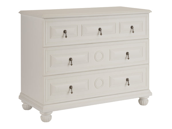 Lexington Barclay Butera Cannes Single Dresser - Stylish Storage Solution With Three Heavy-duty Drawers And Elegant Design Polo Mallet White  937-221