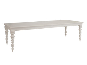 Lexington Barclay Butera Palazzo Elegant Rectangular Dining Table With Expandable Leaves For Hosting Up To 12 Guests Polo Mallet White  937-877