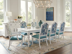 Lexington Barclay Butera Corsica Upholstered Side Chair - Elegant Design With Fluted Legs & Nailhead Trim For Modern Spaces   937-880-40