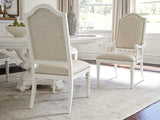 Lexington Barclay Butera Corsica Upholstered Side Chair - Elegant Design With Fluted Legs & Nailhead Trim For Modern Spaces Polo Mallet White  937-880-01