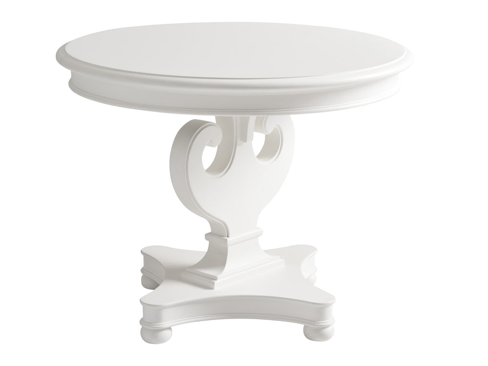 Lexington Barclay Butera Athenia Center Table - Exquisite Greek Urn Design With Classic Bun Feet For Elegant Living Spaces Polo Mallet White  937-924c