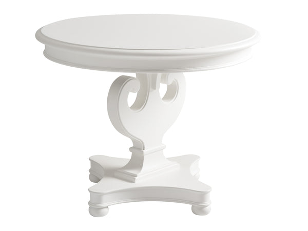 Lexington Barclay Butera Athenia Center Table - Exquisite Greek Urn Design With Classic Bun Feet For Elegant Living Spaces Polo Mallet White  937-924c