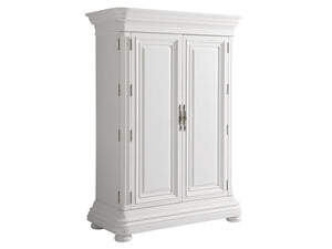 Lexington Barclay Butera Grand Villa Cabinet: Elegant 63-inch Storage Solution With Adjustable Shelves And Soft-closing Drawers Polo Mallet White  937-975c