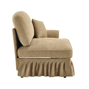 English Elm Sofa Rsf Sectional Chenille Upholstery with Spindle Legs and Detachable Ruffle Skirt W3041P332575