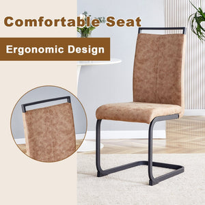 English Elm Table And Chair Set - Modern Wood Texture Mdf Coffee Table With Glass Legs And 4 Stylish Chairs W1151S02075-GIGA