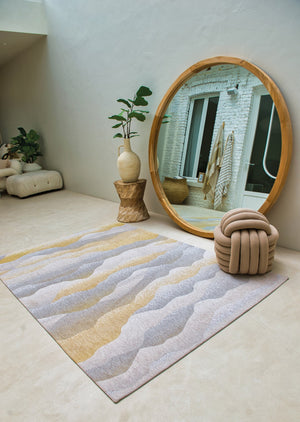 Louis de Pootere Gallery Himalaya 100% PET Poly Mechanically Woven Jacquard Flatweave Contemporary / Modern Rug Summer 7'10"