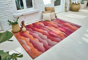 Louis de Pootere Gallery Himalaya 100% PET Poly Mechanically Woven Jacquard Flatweave Contemporary / Modern Rug Autumn 7'10"