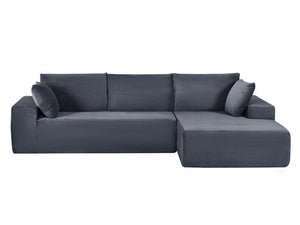 English Elm Cozyform Convertible Sectional Sofa - Soft Corduroy, No Assembly, Modern Design, Comfy & Versatile! B2735P359712