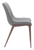 Magnus Dining Chair - Set of 2 Slate Gray & Walnut 109934 Zuo Modern