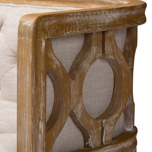 Baxton Studio Baxton Studio Elegant French Provincial Beige Linen Sofa with White-Washed Oak Frame & Comfort TSF99113-Beige/Natural Oak-SF