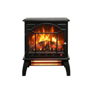 English Elm 18 Inch Infrared Quartz Freestanding Electric Fireplace Stove with 3d Flame Effect W1769112699