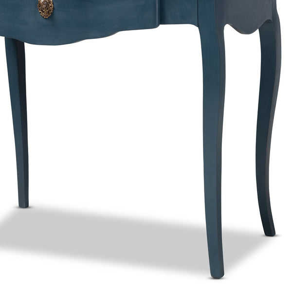 Baxton Studio Baxton Studio Celestine French Provincial Blue Spruce Desk - Elegant Workspace with Ample Storage Solutions CES2-Blue Spruce-Desk