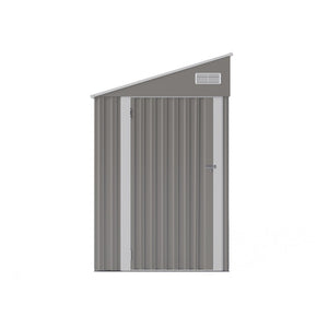 English Elm Campcraft Metal Storage Shed with Sloped Roof Ventilation and Weather Resistant Steel Panels Dark Gray W1598S00046