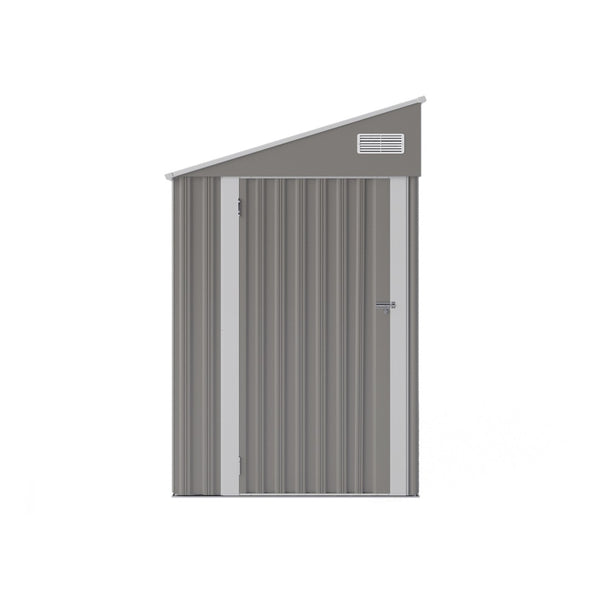 English Elm Campcraft Metal Storage Shed with Sloped Roof Ventilation and Weather Resistant Steel Panels Dark Gray W1598P283837