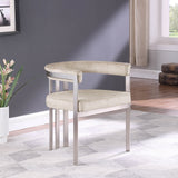 Marcello Beige Velvet Dining Chair 938Beige-C Meridian Furniture