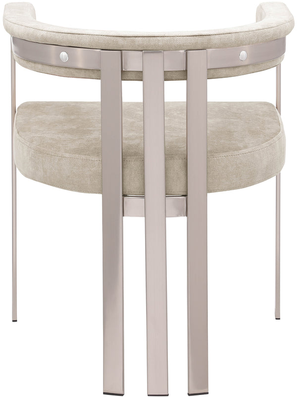 Marcello Beige Velvet Dining Chair 938Beige-C Meridian Furniture