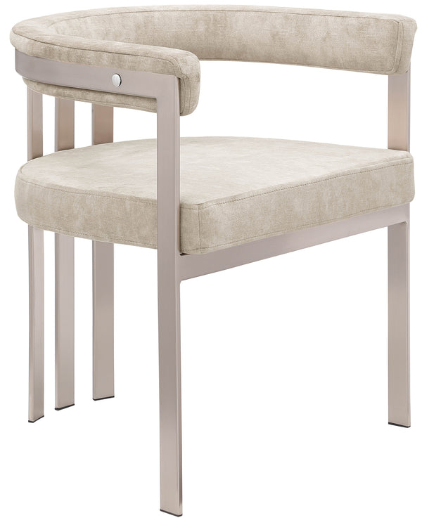 Marcello Beige Velvet Dining Chair 938Beige-C Meridian Furniture