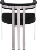 Marcello Black Velvet Dining Chair 938Black-C Meridian Furniture