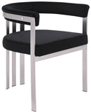 Marcello Black Velvet Dining Chair 938Black-C Meridian Furniture