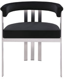 Marcello Black Velvet Dining Chair 938Black-C Meridian Furniture