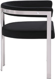 Marcello Black Velvet Dining Chair 938Black-C Meridian Furniture