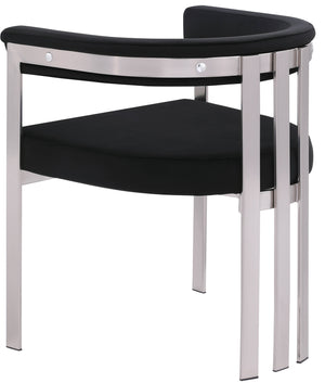 Marcello Black Velvet Dining Chair 938Black-C Meridian Furniture