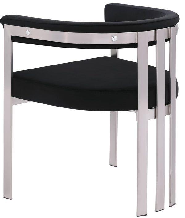 Marcello Black Velvet Dining Chair 938Black-C Meridian Furniture