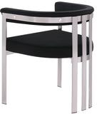 Marcello Black Velvet Dining Chair 938Black-C Meridian Furniture