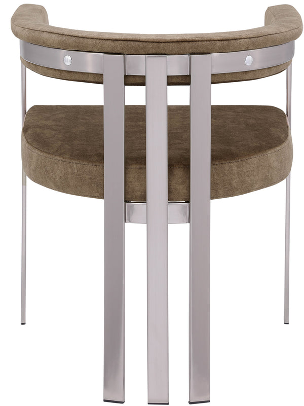 Marcello Brown Velvet Dining Chair 938Brown-C Meridian Furniture