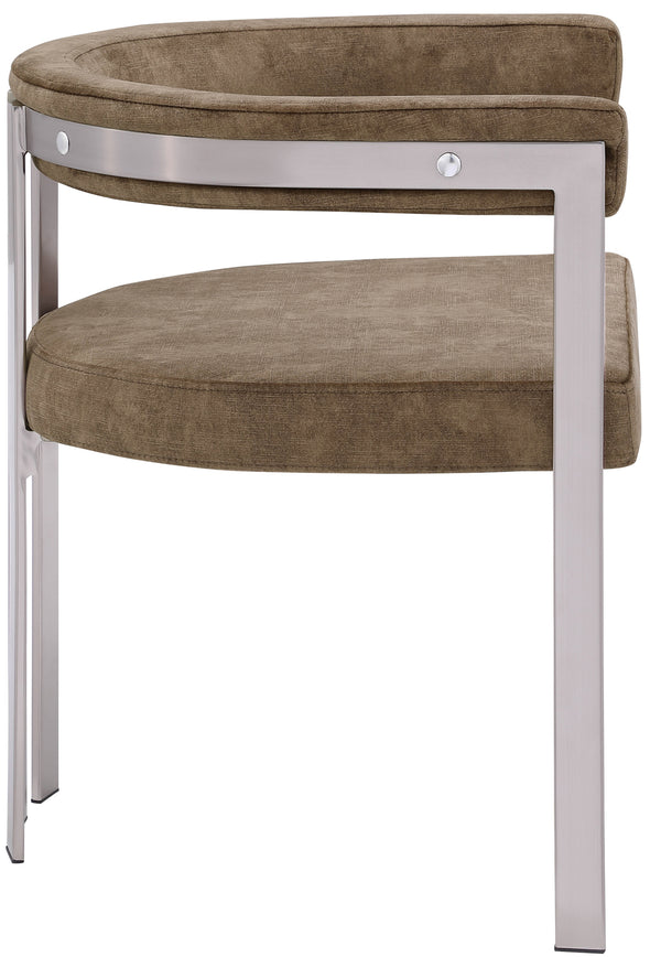 Marcello Brown Velvet Dining Chair 938Brown-C Meridian Furniture